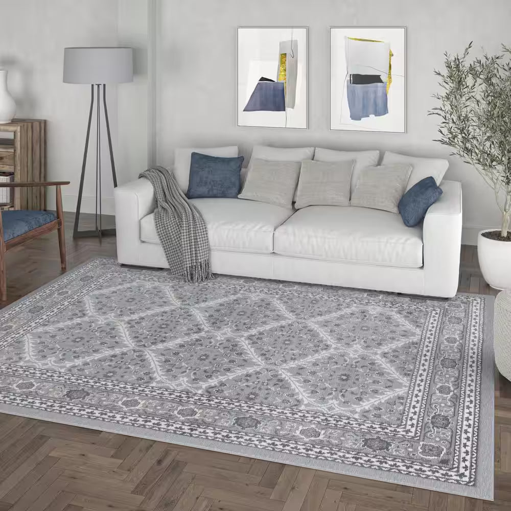 Madison Oriental Gray 2 Ft. X 8 Ft. Indoor Runner Rug