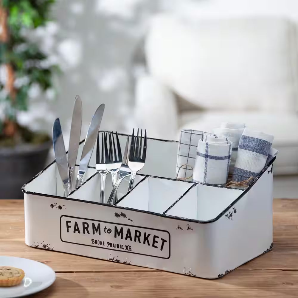 14.3 In. L Metal Farm to Market Container