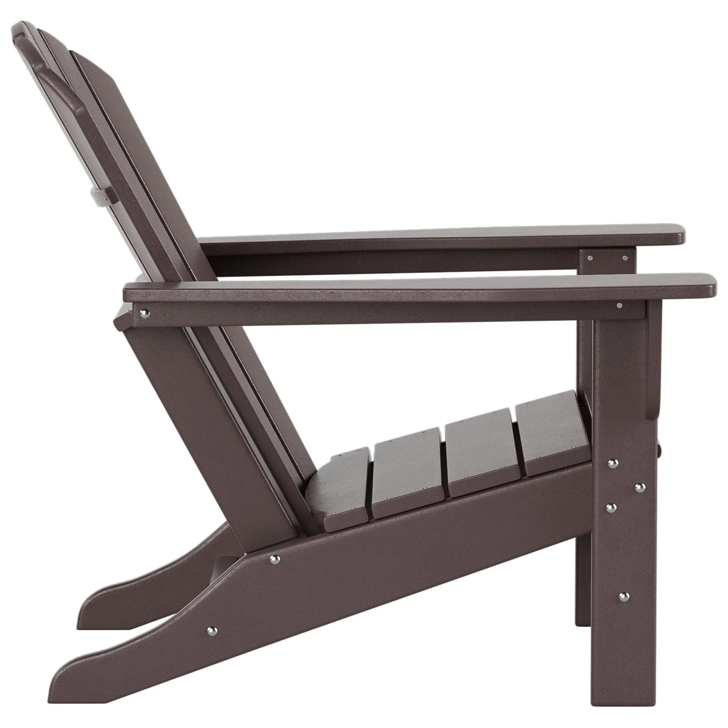 Altura Outdoor Eco-Friendly All Weather Poly Patio Adirondack Chair - Dark Brown