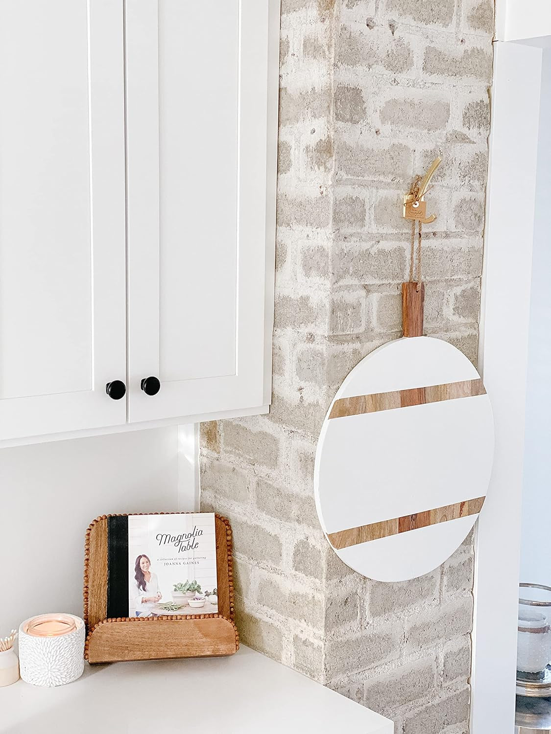 Beaded Cookbook Holder, 11" X 11", Natural Brown