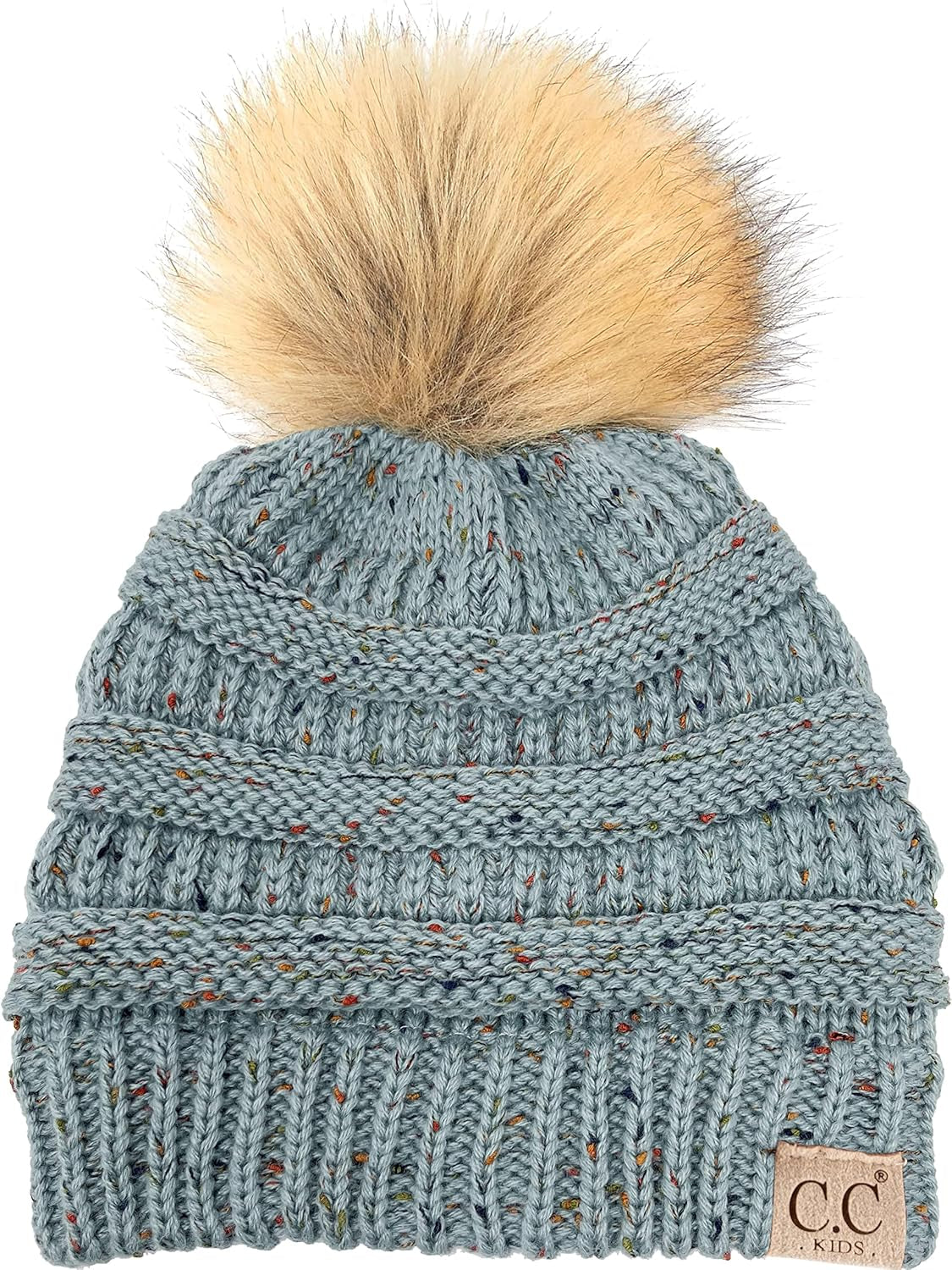 Cozy Toddler Cable Knit Pom Beanie - Warm Winter Hat for Kids