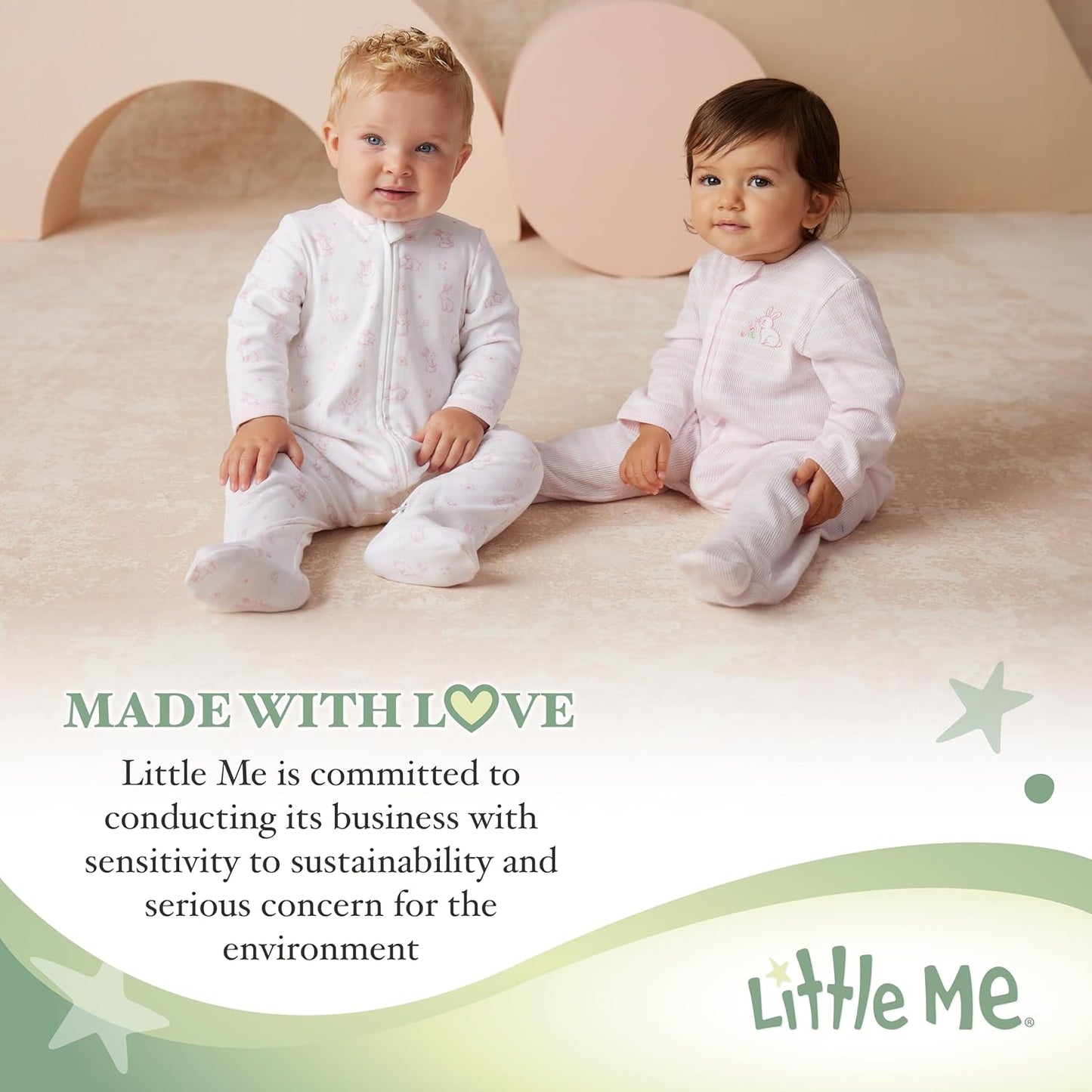 Baby Girls' 2-Piece Nightgown and Cap Set