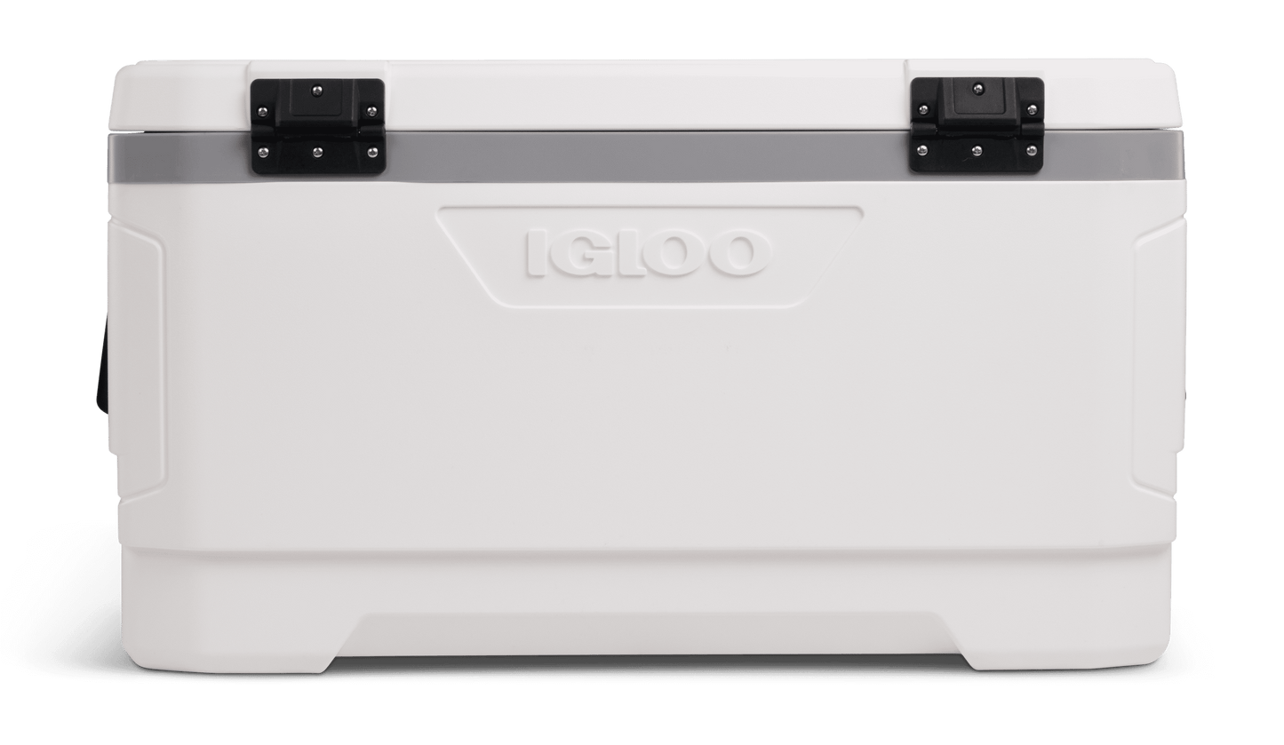100 QT Latitude Marine Ultra Hard-Sided Cooler, White and Moonscape Gray