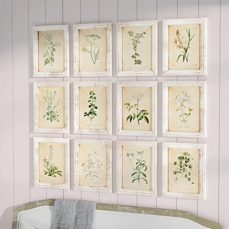 " Wild Flower Botanical " 12 - Pieces