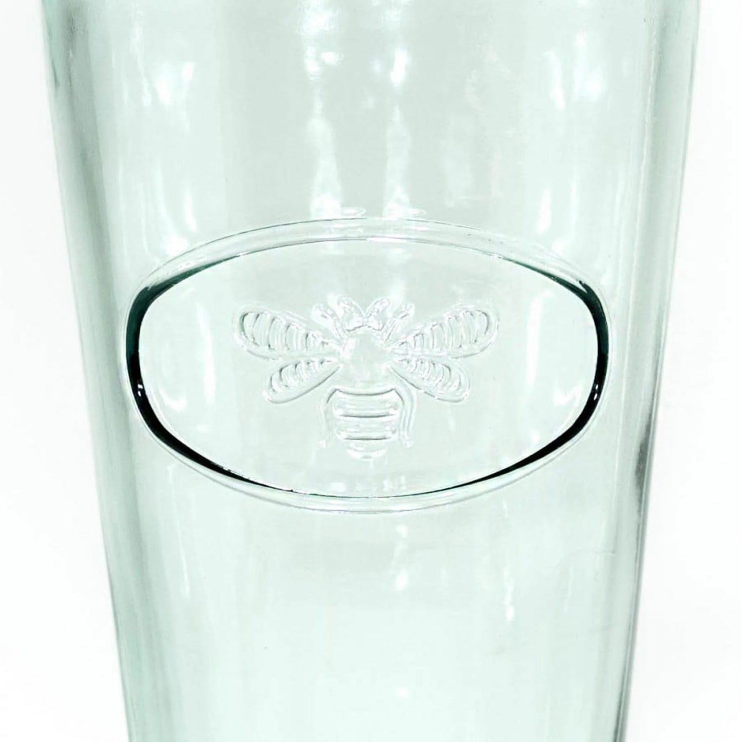 Bee Relief Recycled 16 Oz Italian Hiball Drinking Glass - Clear Green