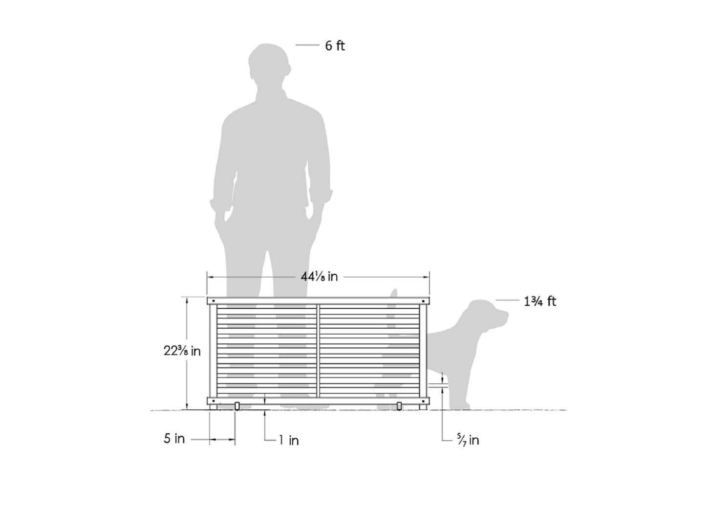 ZP19072 1.8 Ft H X 3.7 Ft W Woodtek Vinyl Cedar Color Slatted Portable Puppy Fence Kit (2 Panels)