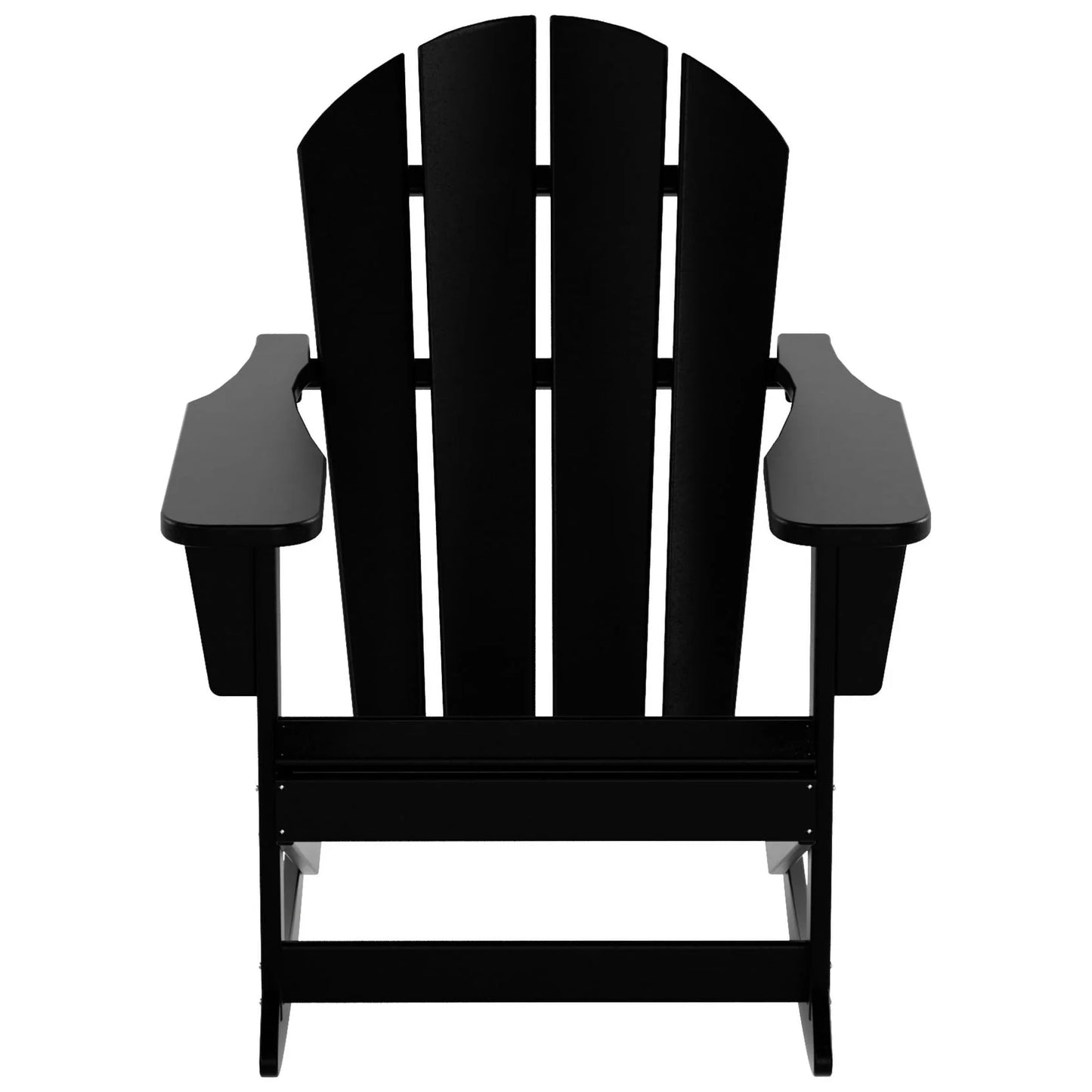 Laguna Adirondack Eco-Friendly Poly All-Weather Outdoor Rocking Chair Black