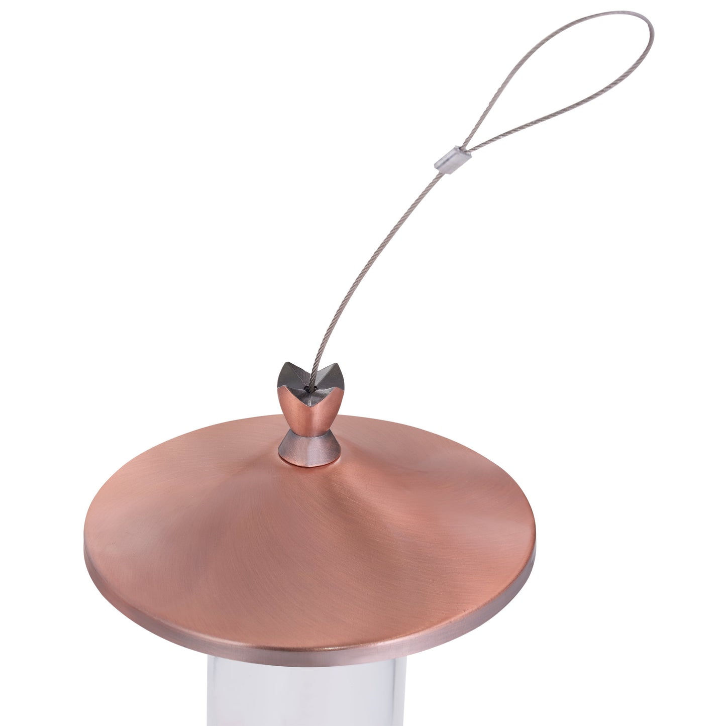 Elegant Copper Glass Hummingbird Feeder - 12 Oz