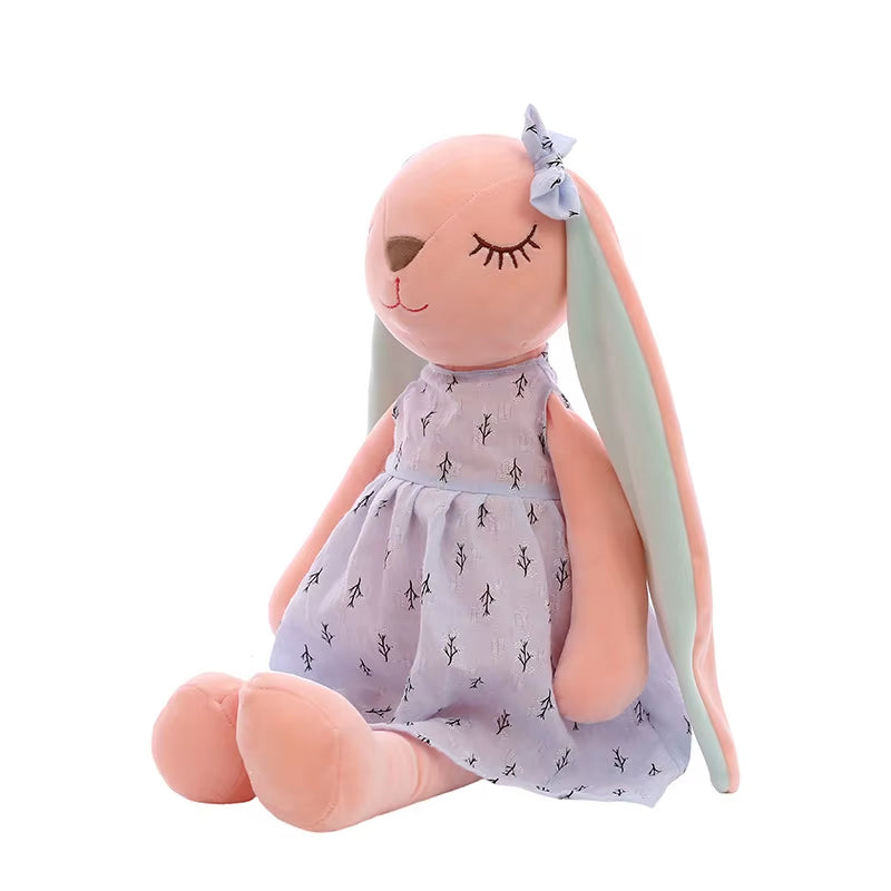 Kawaii Ballet Rabbit Plush Toy Soft Stuffed Animal Cute Long Ear Bunny Plush Doll Toys for Kids Baby Sleeping Plushie Pillow Toy