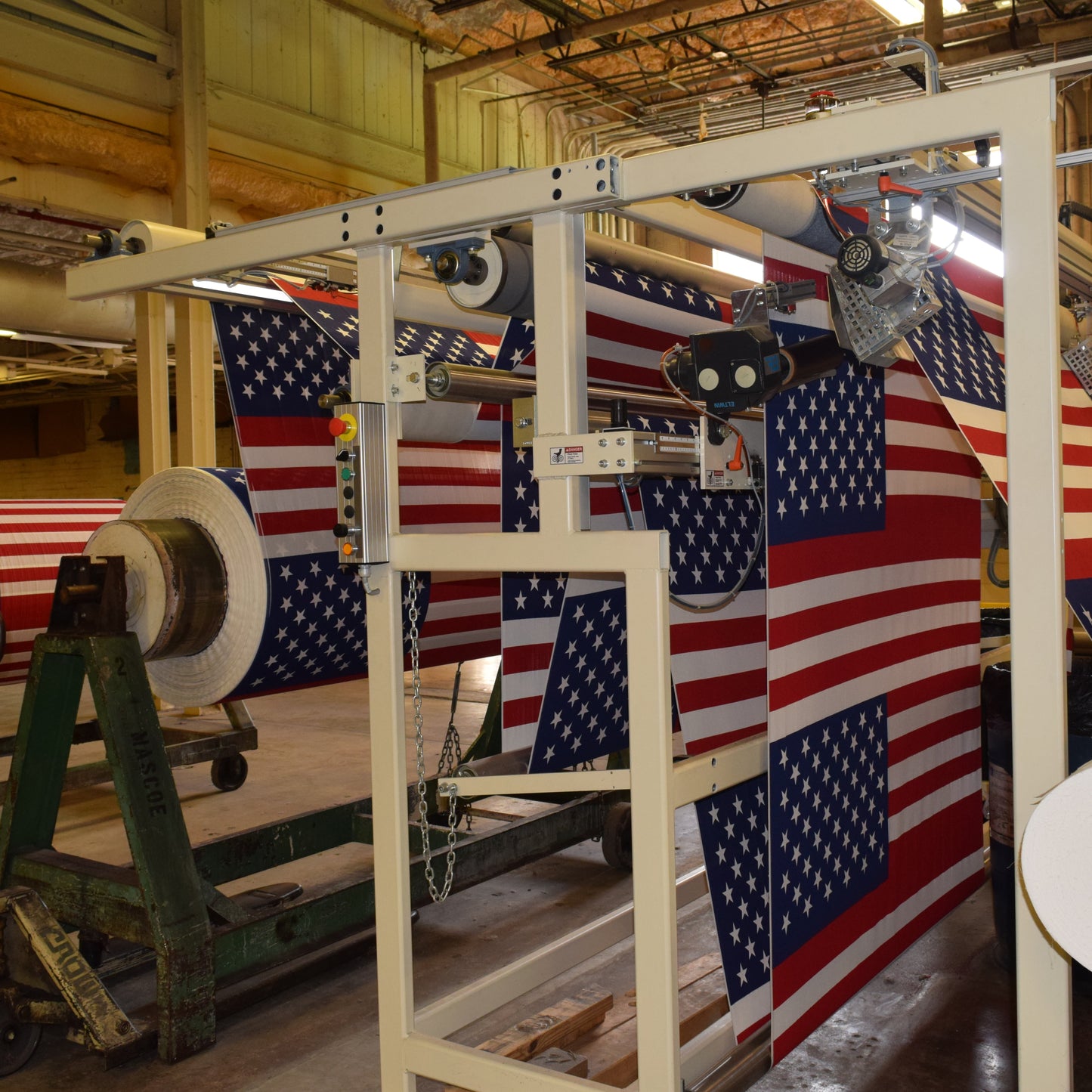 Printed Polycotton American Flag, Sleeved Banner , 2.5' X 4'