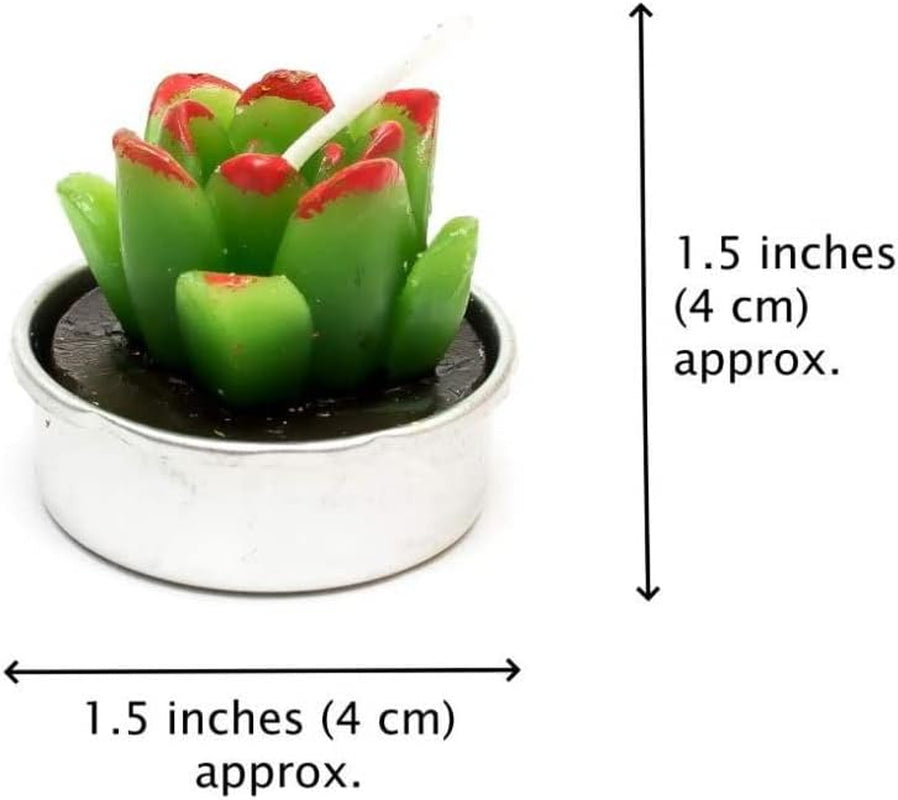Cactus Tealight Candles, Unscented Decoration Tea Lights Candle, for Decor, Party Favors, Wedding, Baby, and Bridal Shower (12 Pieces)