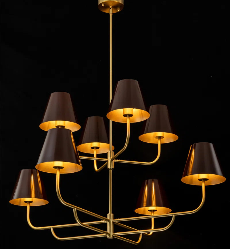 Corina 8-Light Dimmable Tiered Chandelier