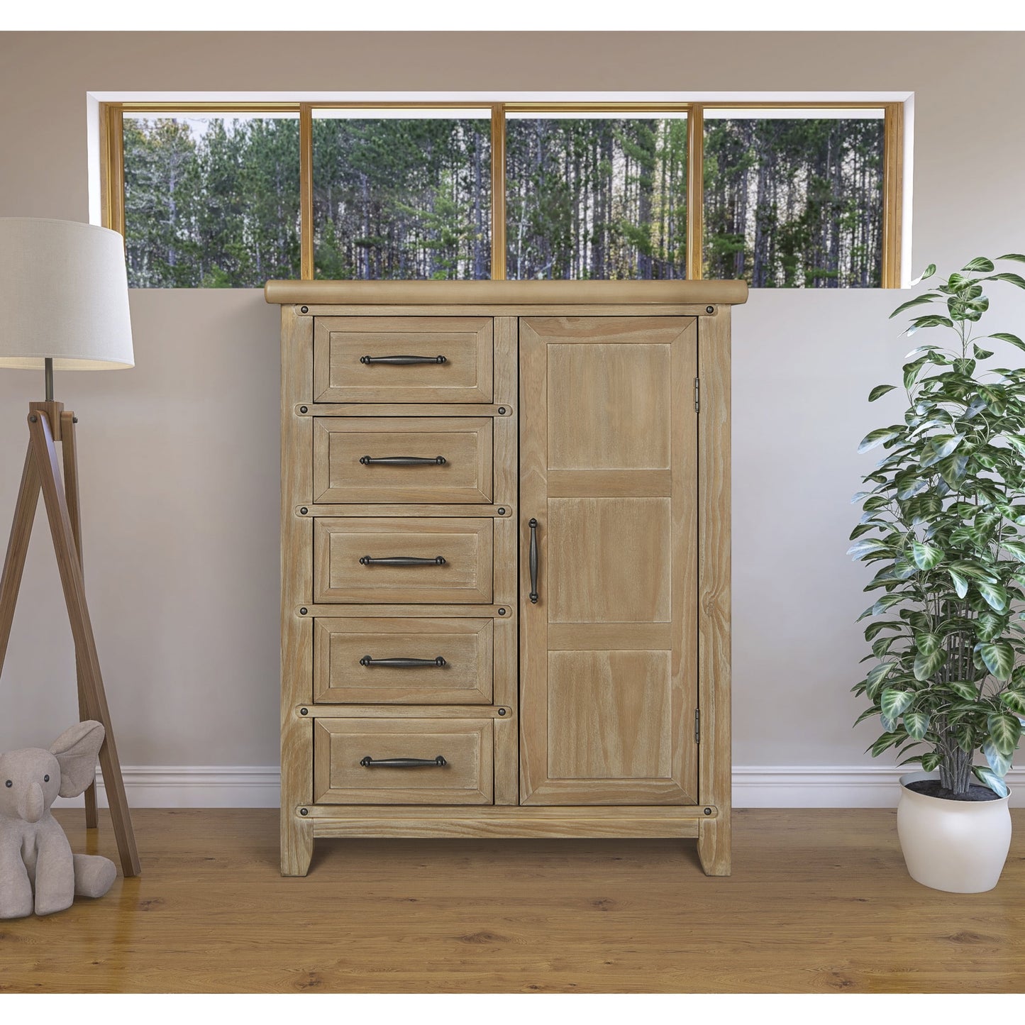 Andorra Chifferobe, Designed for Storage, Solid and Sturdy Build, Barnwood