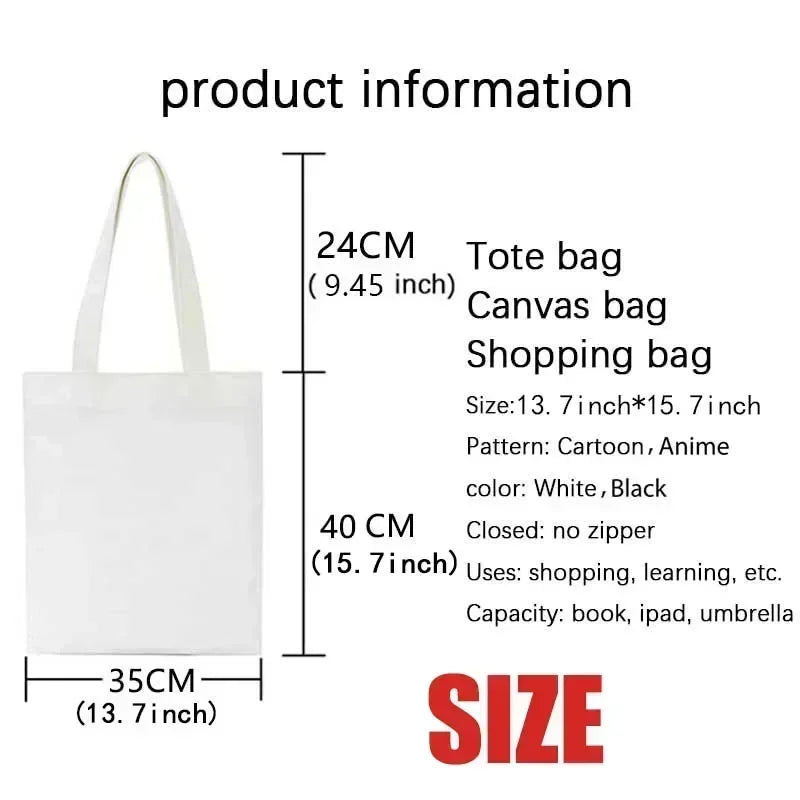 Corgi Dog Cartoon Funny Shopping Bag Graphic Tote Handbag Harajuku Shopper Bag for Women Eco Large-Capacity Female Shoulder Bag