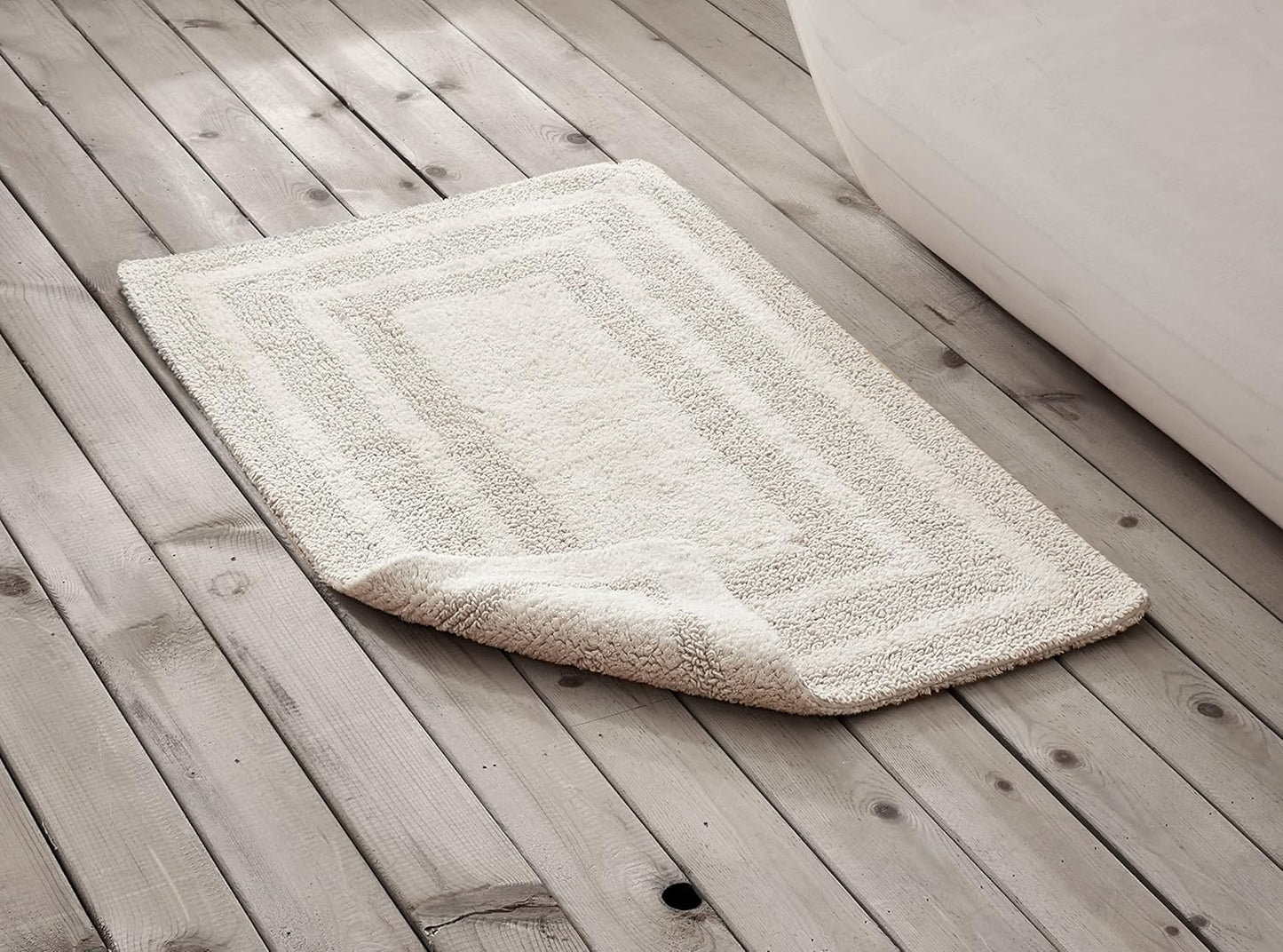 - Bathroom Rugs Set, Soft Tufted Cotton Bathroom Decor, Super Absorbent & Quick Dry (Logan Light Grey, 2 Piece)