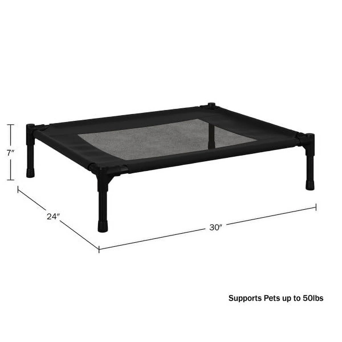 Elevated Dog Bed- Black 30X24