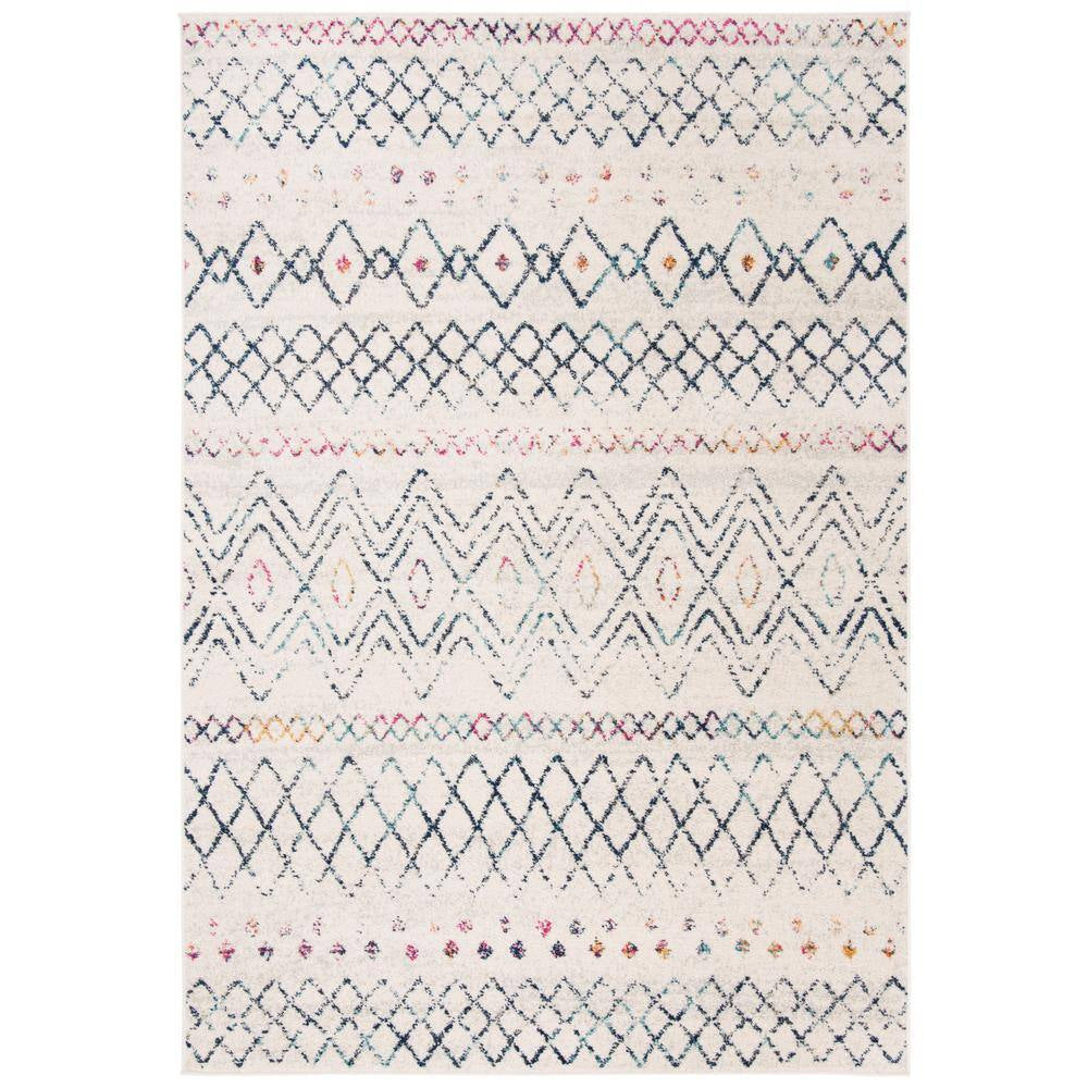 Madison Ivory/Fuchsia 5 Ft. X 8 Ft. Geometric Area Rug
