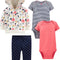 Baby Girls' 4-Piece Jacket, Pant, and Bodysuit Set
