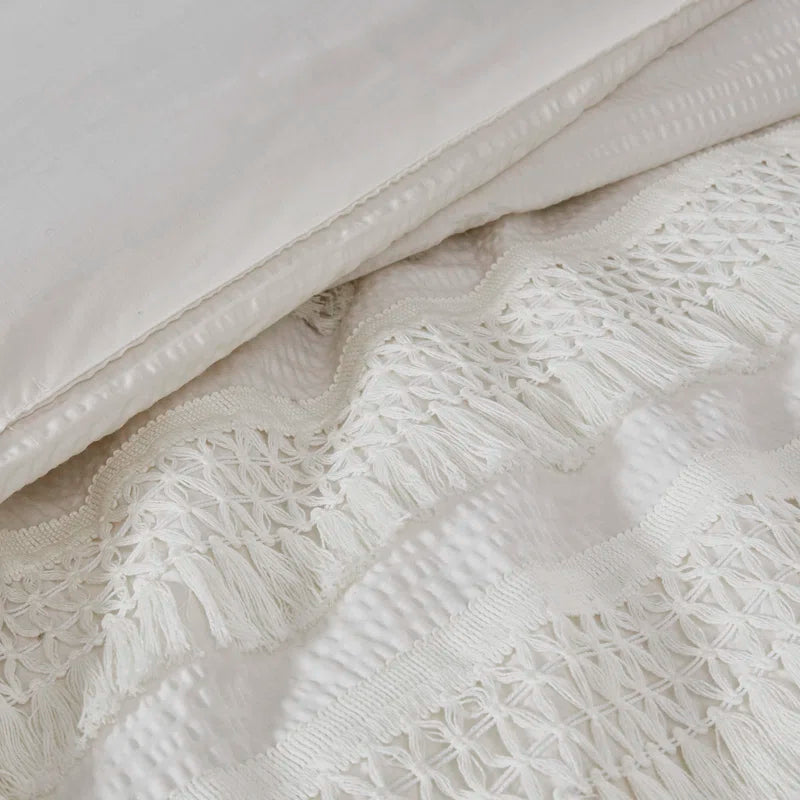 Hugo 3 Piece Cotton Seersucker Comforter Set