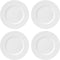 Blossom Lane 4-Piece Accent Plate Set, 4.10 LB, White