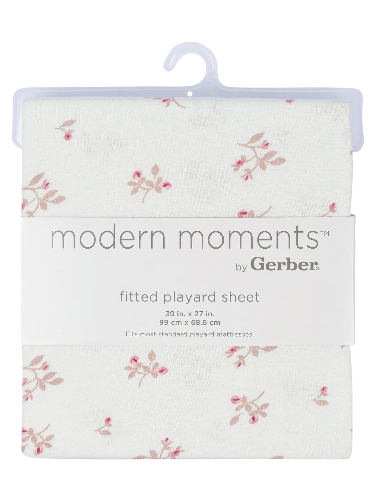 by Gerber Baby & Toddler Girl Ultra Soft Playard Sheet, Ivory Flowers
