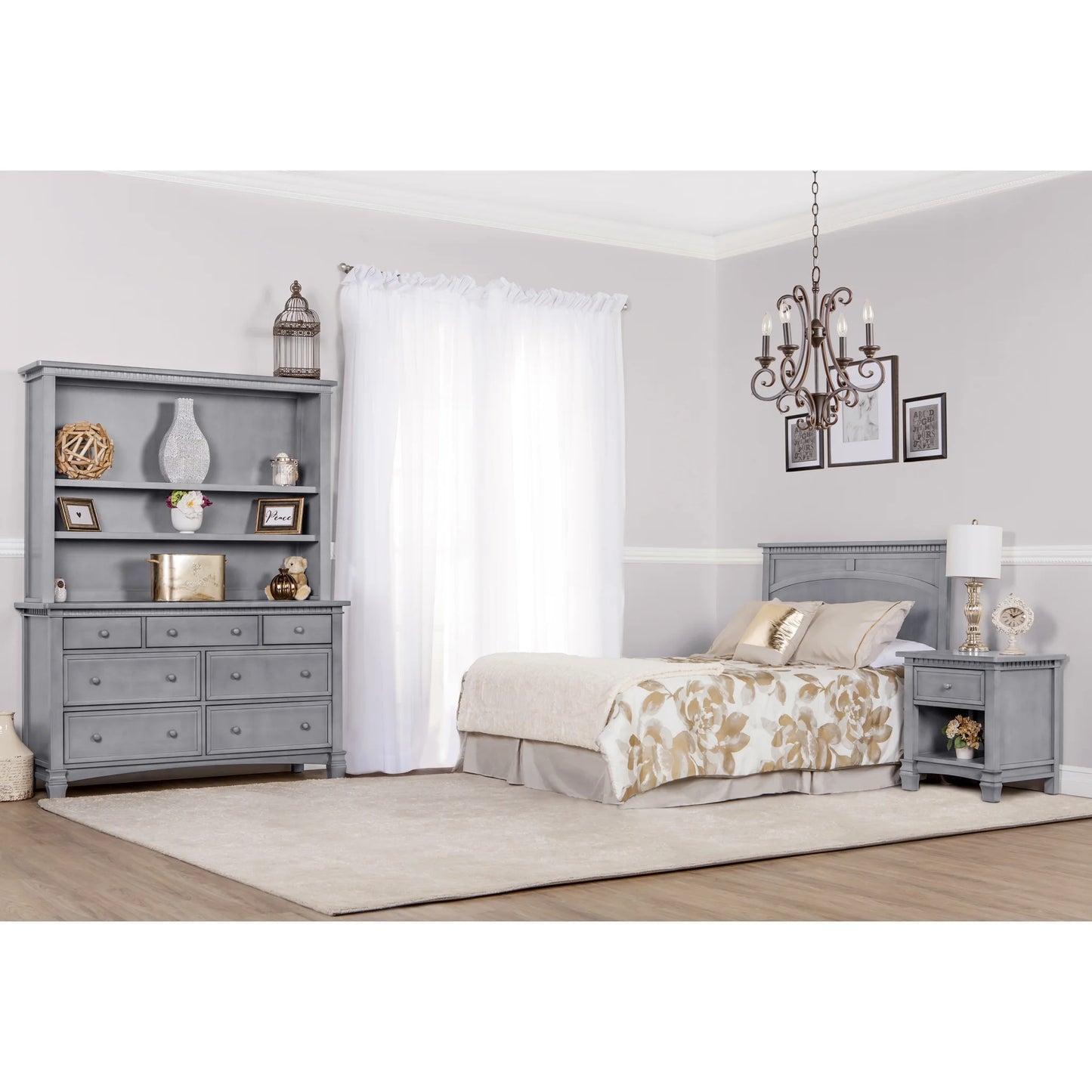Santa Fe 5-In-1 Convertible Crib, Storm Grey