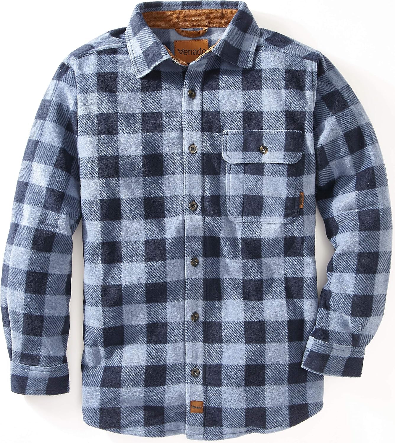 Mens Plaid Shirts for Men - Heavyweight Buffalo Plaid Fleece Shirt - Soft
