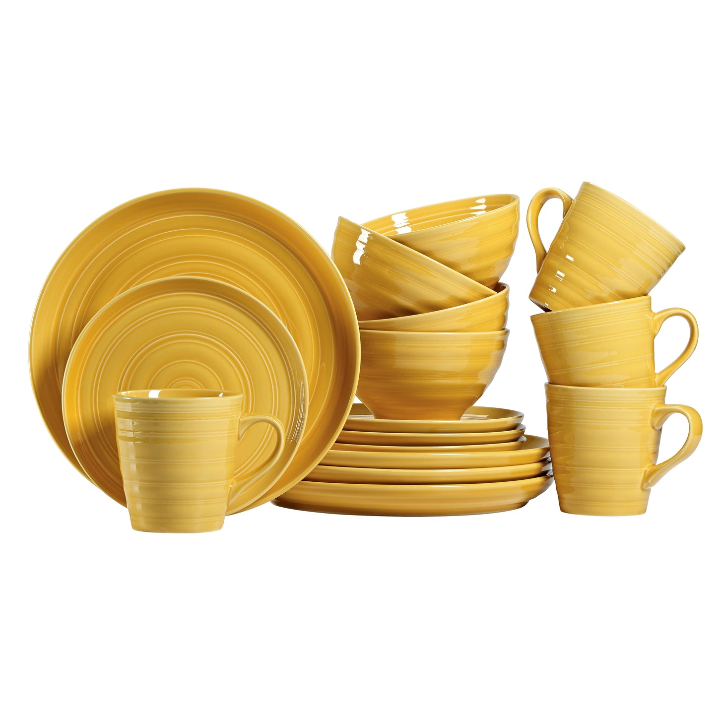 Farmhouse 16-Piece Dinnerware Set, Yellow