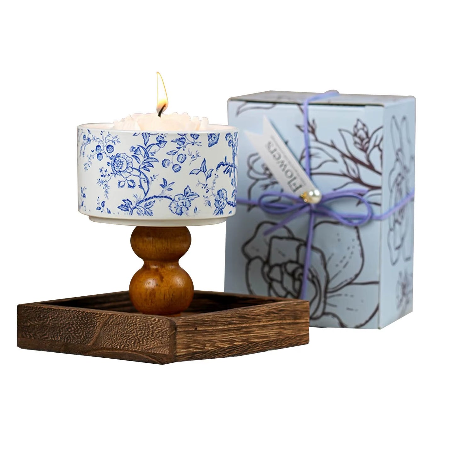 Camellia Scented Candle Gift Box Set Home Bedroom Senior Birthday Gift New Year Gift