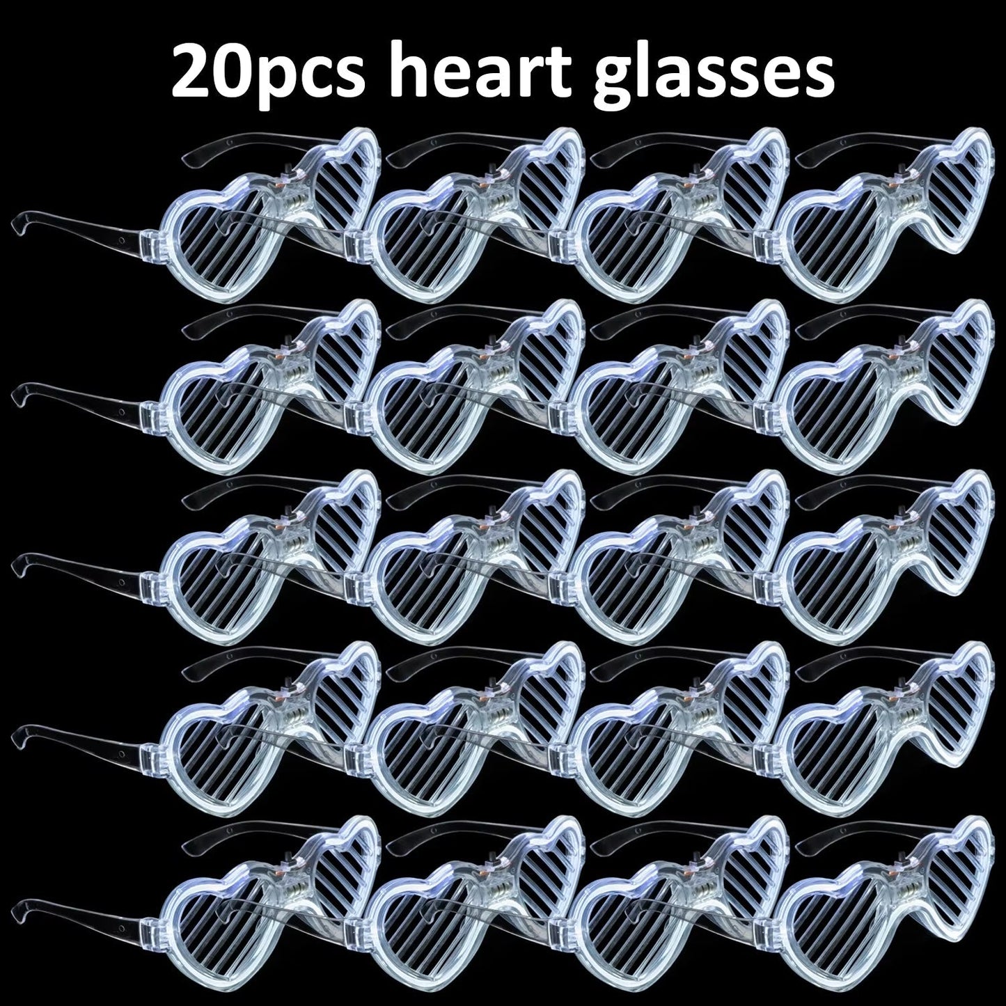White Wedding Mix Sets LED Light up Glasses Glow Bracelets and Flashing Bumpy Rings Wedding Party Favors Supplies