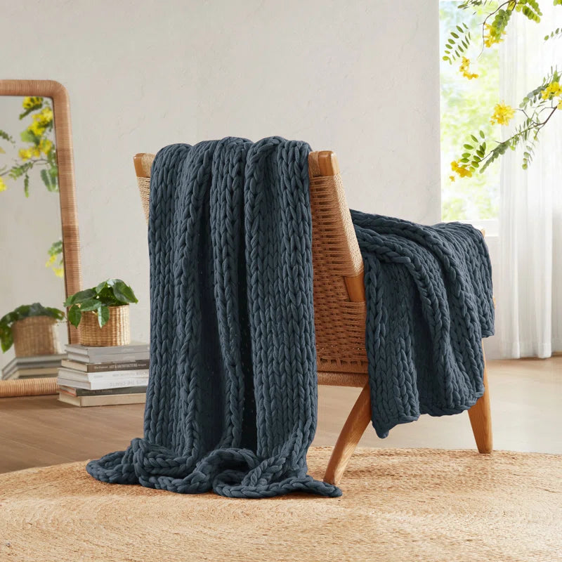 Madison Hand Made Chunky Double Knit Throw Blanket