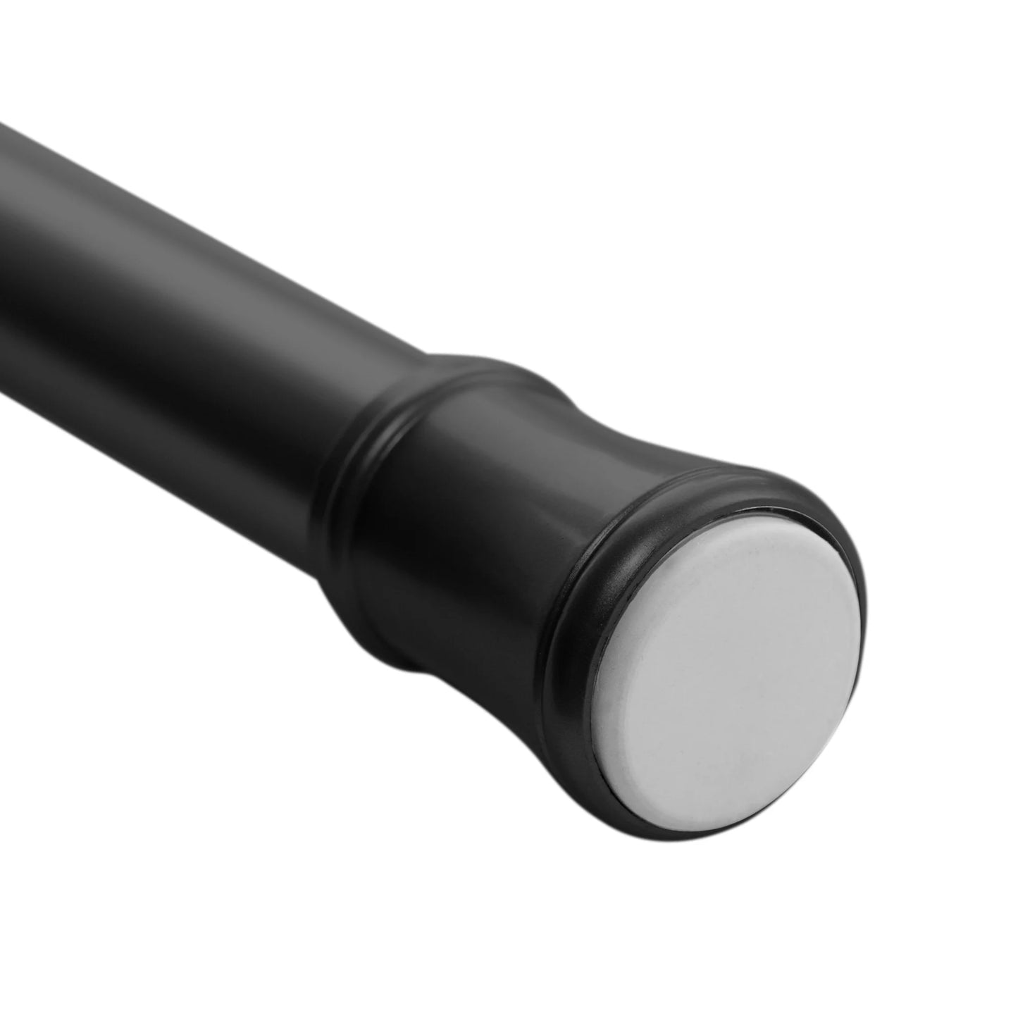 Adjustable Tension Window Curtain Rod, 46" - 84", with 1" Diameter, Black