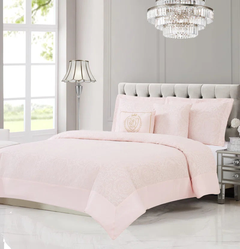 Comforter, Shams, & Decorative Pillows Pink 5-Piece Comforter Sets