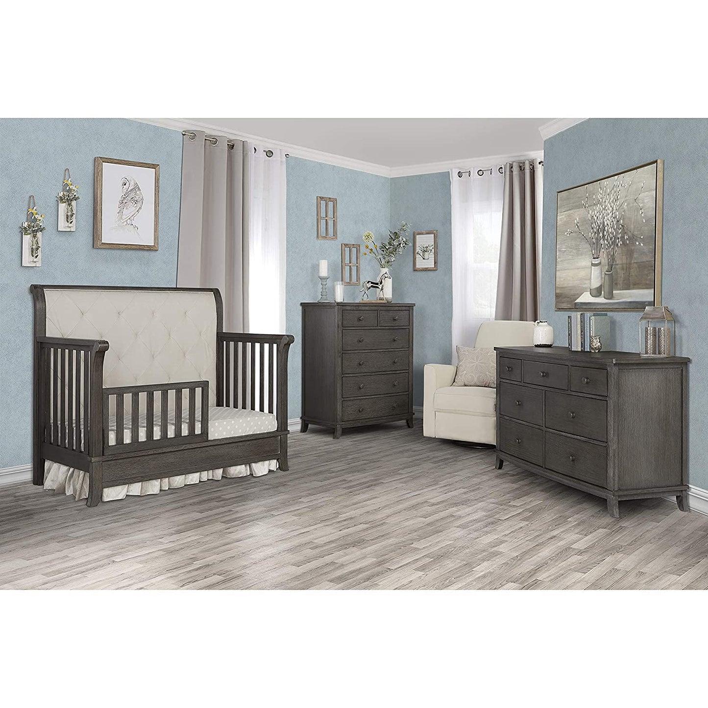 Signature Amsterdam 5-In-1 Convertible Crib, Smokey Brushed Grey