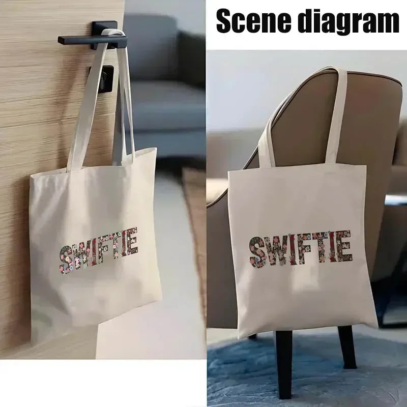 Corgi Dog Cartoon Funny Shopping Bag Graphic Tote Handbag Harajuku Shopper Bag for Women Eco Large-Capacity Female Shoulder Bag