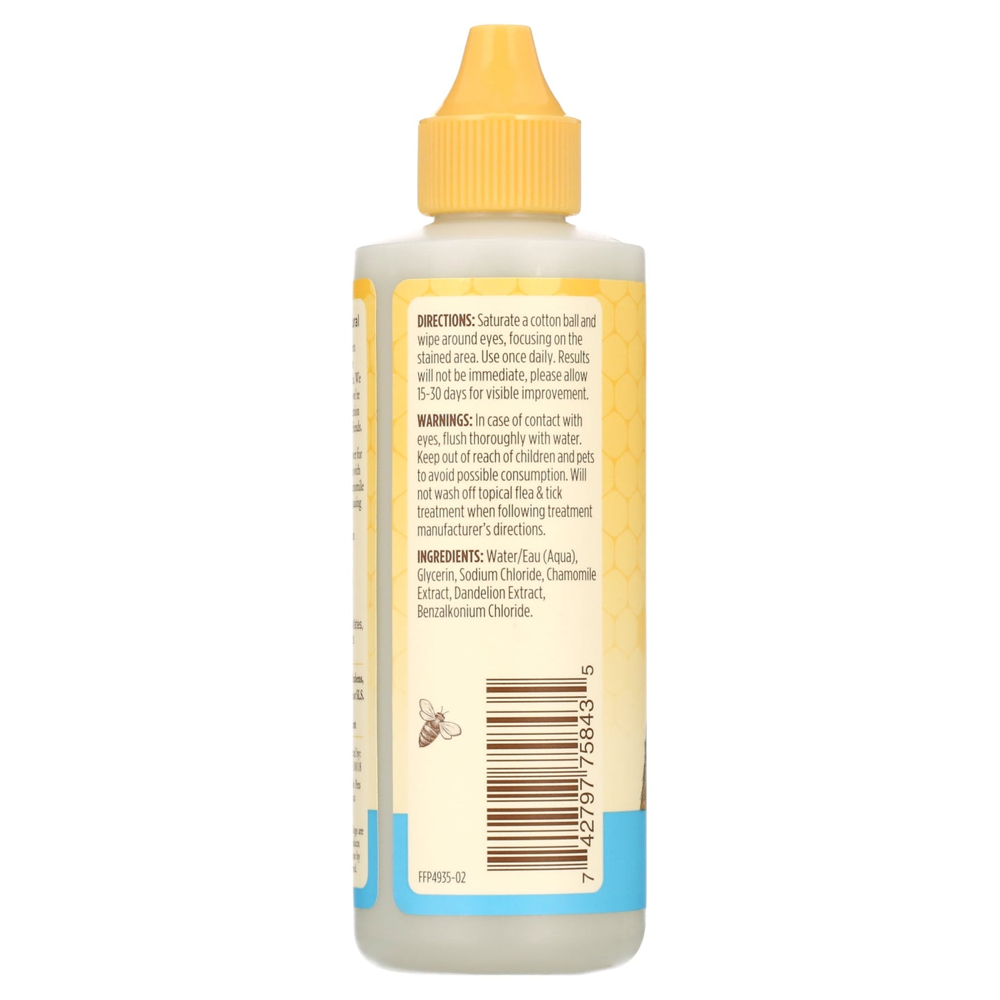 Natural Pet Care for Dogs Tear Stain Remover
