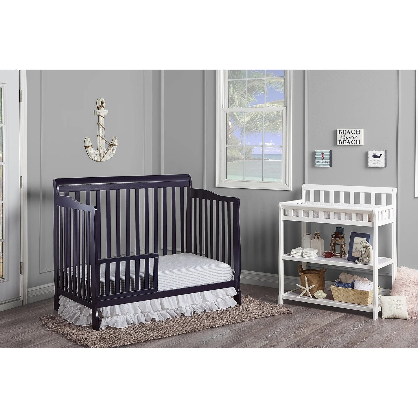 Ashton Convertible 5-In-1 Crib, Indigo