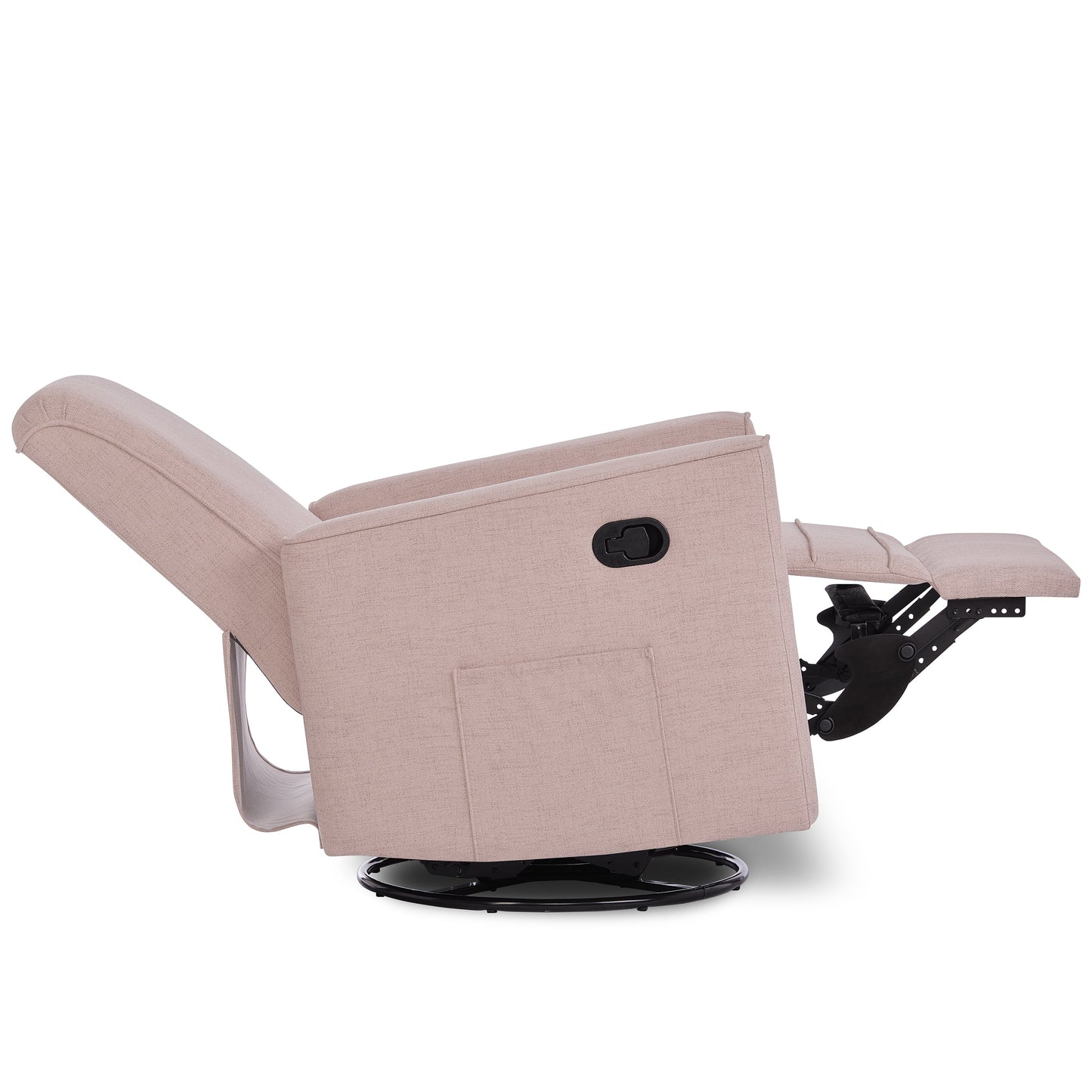Raleigh Glider Recliner Rose with High Backrest Support, Durable Polyester Fabric