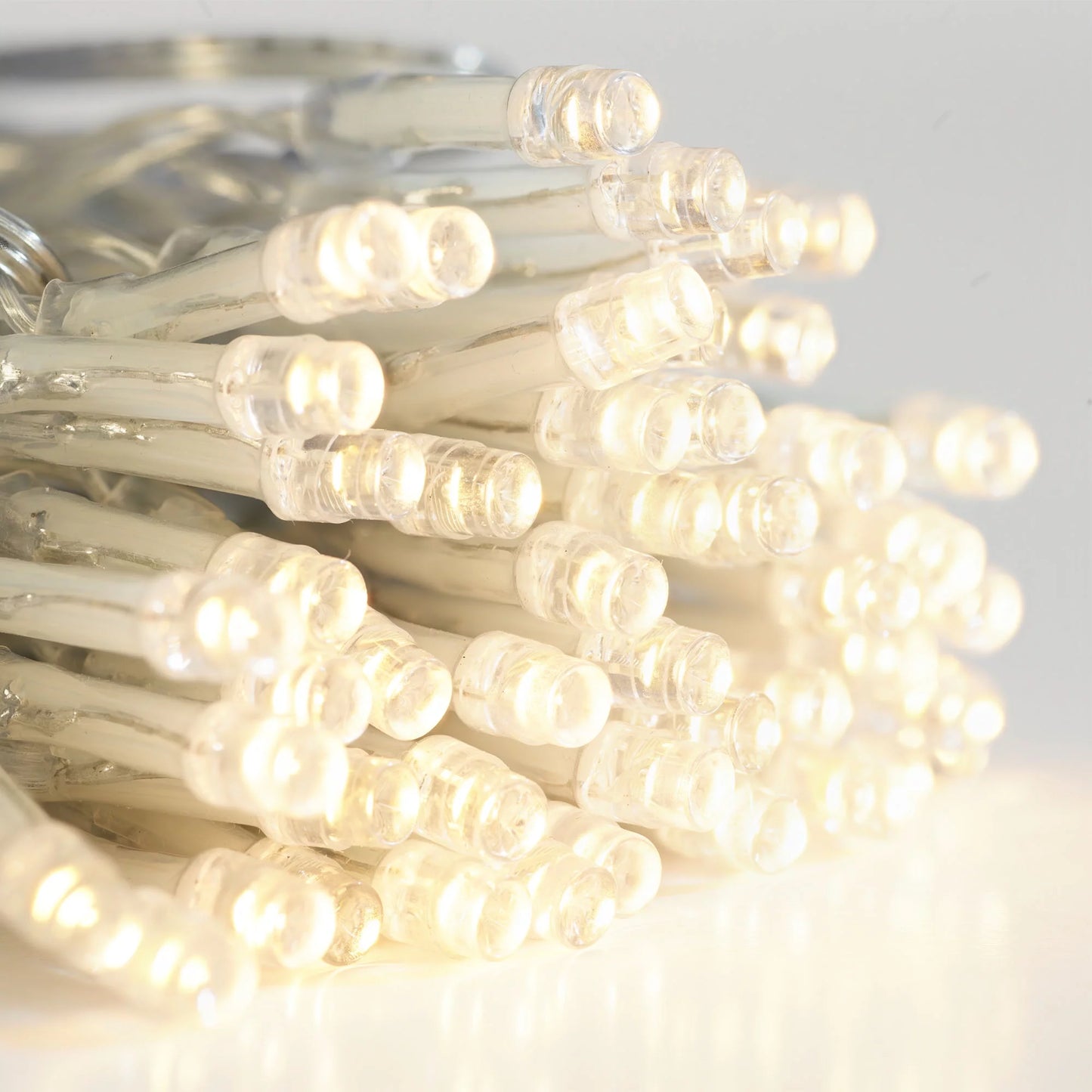 96-Count Indoor Curtain Lights, with Warm White LED Light Bulbs, Corded Electric