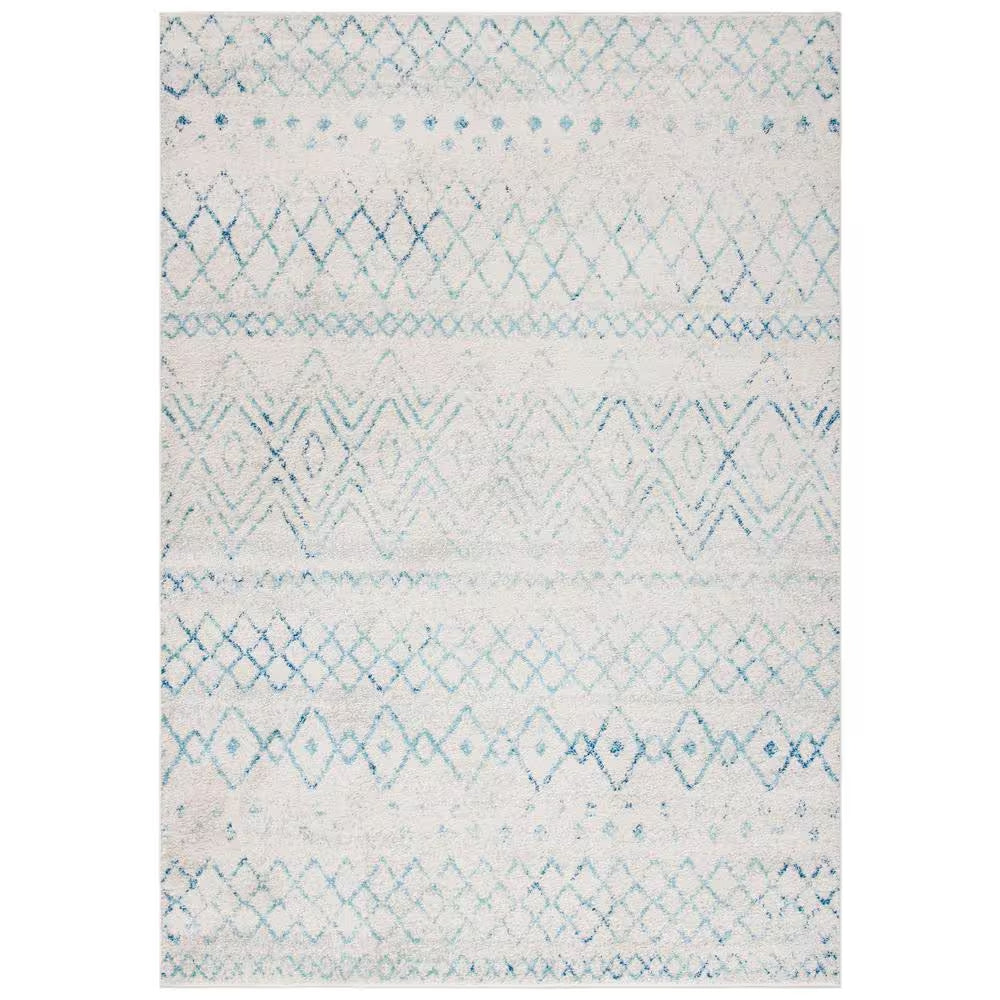 Madison Ivory/Fuchsia 5 Ft. X 8 Ft. Geometric Area Rug
