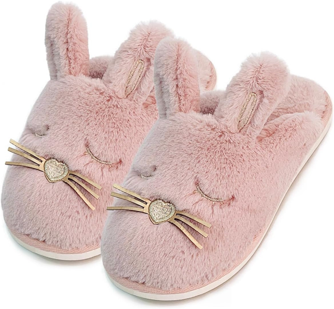 Bunny Slippers for Women Fuzzy Cute Animal Memory Foam House Rabbit Slippers Indoor Outdoor