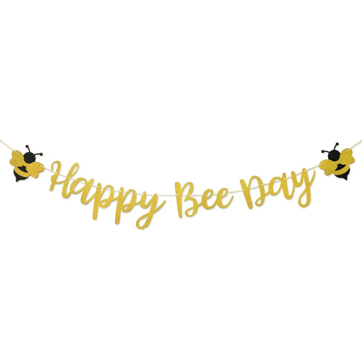Bumble Bee Themed Happy Bee Day Balloons Happy Birthday Banner Honey Bee Party Decoration Cake Topper Baby Shower Party Supplies
