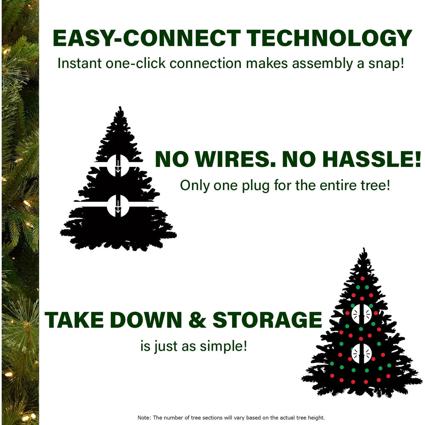 Pre-Lit Warm White 1600 LED Lights Mountain Pine Snow Flocked Artificial Christmas Tree, 12'