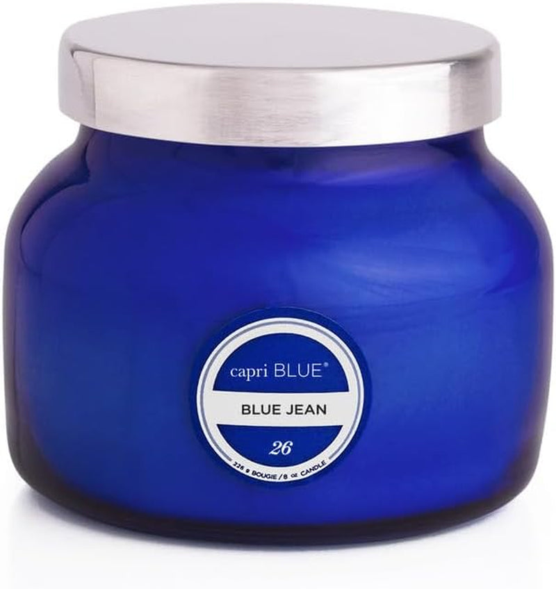 Signature Jar Candles - Long Lasting Soy Wax Blend - Luxury Tropical Scented Candles - Comes in Blue Decorative Glass Jar (Havana Vanilla, 8 Oz)