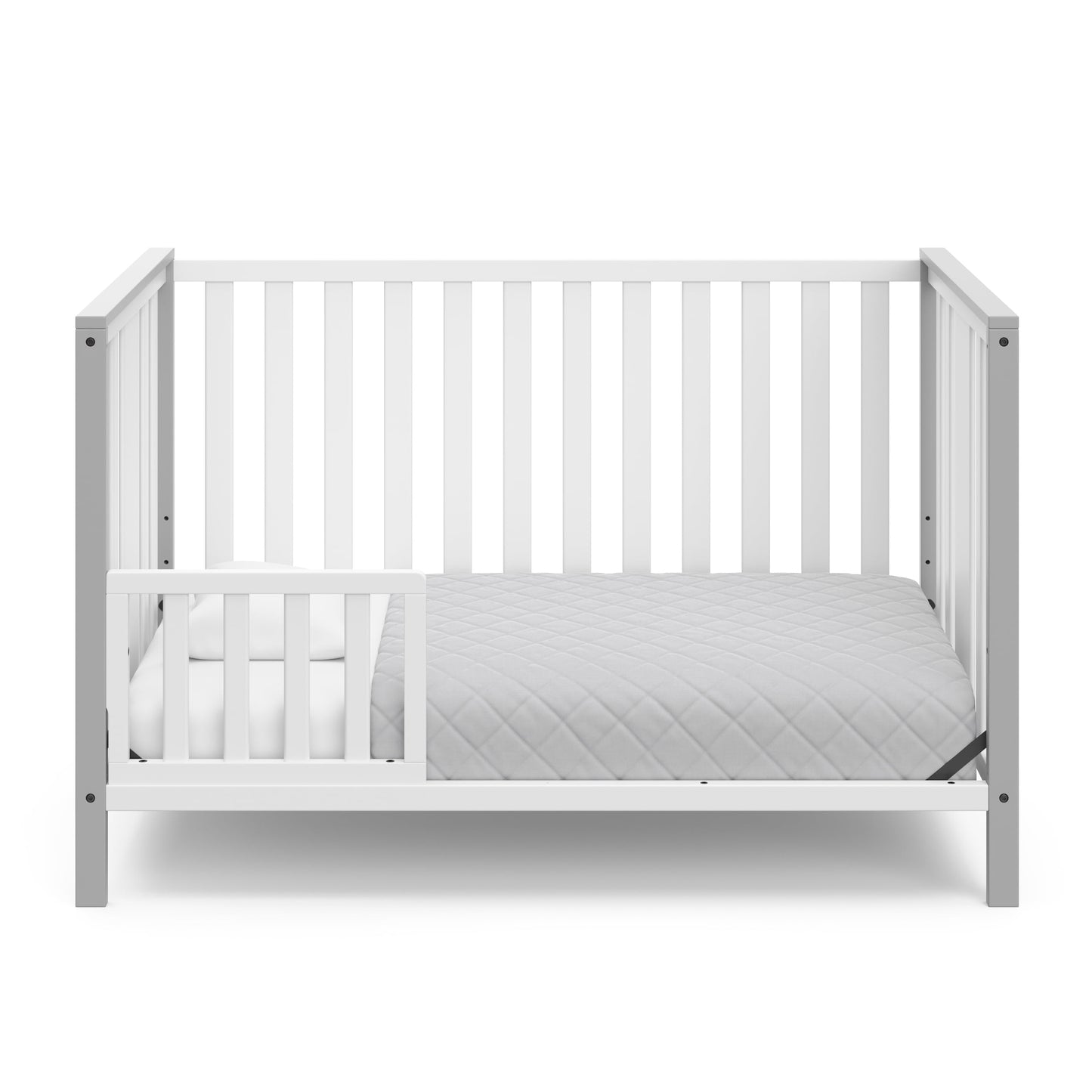 Modern Pacific 4-In-1 Convertible Baby Crib, Pebble Gray