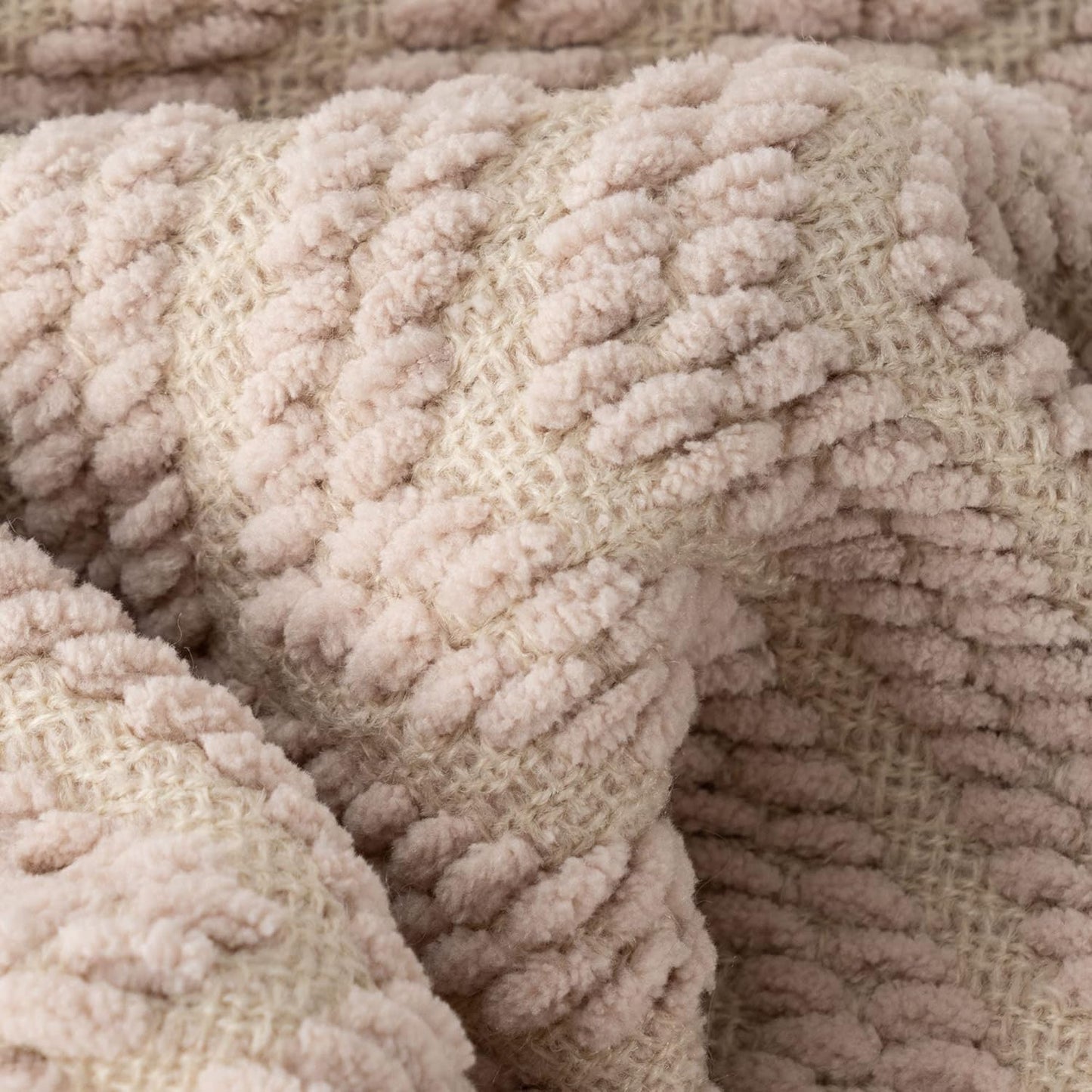 Beige Throw Blanket for Couch, Knitted Beige Blanket for Bed, Neutral Throw Blanket Tan Throw Blanket for Room Decor Housewarming Gifts, 50" X 60"