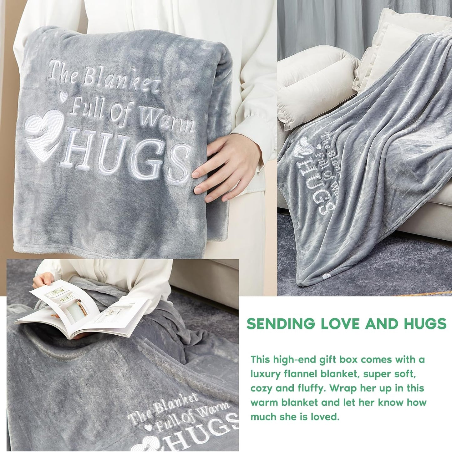 Get Well Soon Gifts for Women, Birthday Gifts for Women, Thoughtful Gift Basket for Women, Sympathy and Self Care Package for Women after Surgery, Show You Care with Encouragement Gift Box for Women