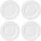 Blossom Lane 4-Piece Dinner Plate Set, 7.15 LB, White