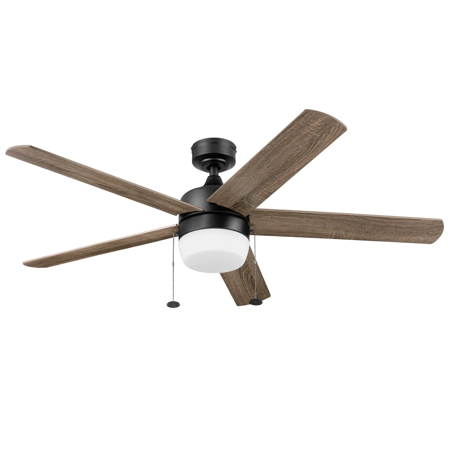 52" Pearce Modern Black Indoor Ceiling Fan with Light, Adjustable Color Temperature & Reverse Airflow