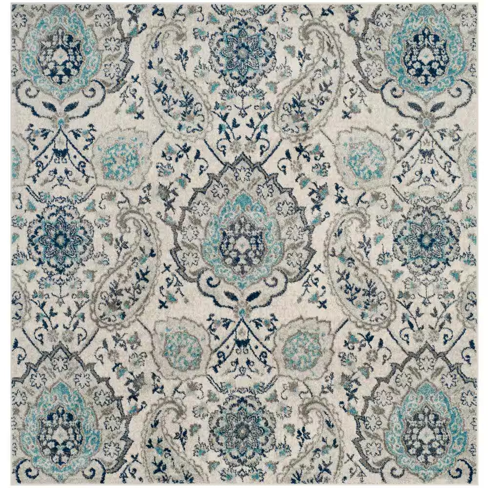 Madison Cream/Light Gray 9 Ft. X 12 Ft. Border Area Rug